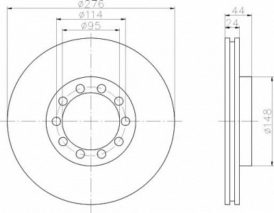 HELLA PAGID 8dd355117571 -  Тормозной диск
